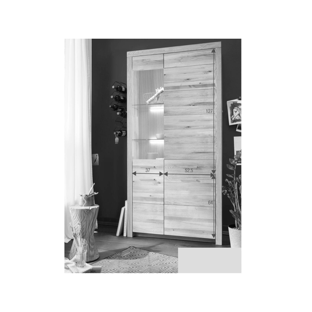 Obývací stěna masiv Bern II divoký dub