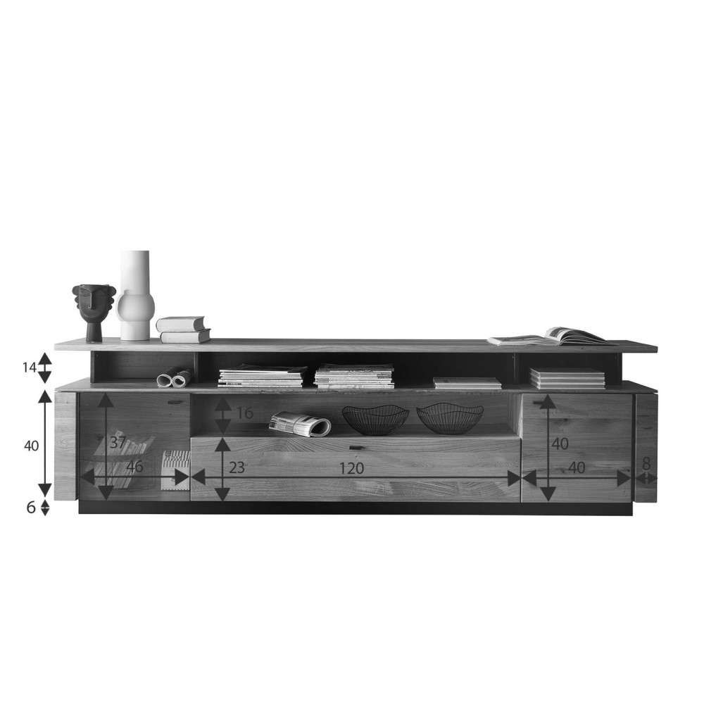 TV stolek dub 219 cm Davos II divoký dub