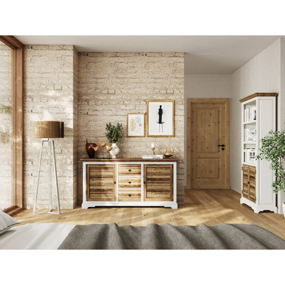 Rustikální příborník 171 cm Bounty recyklovaná borovice MDF