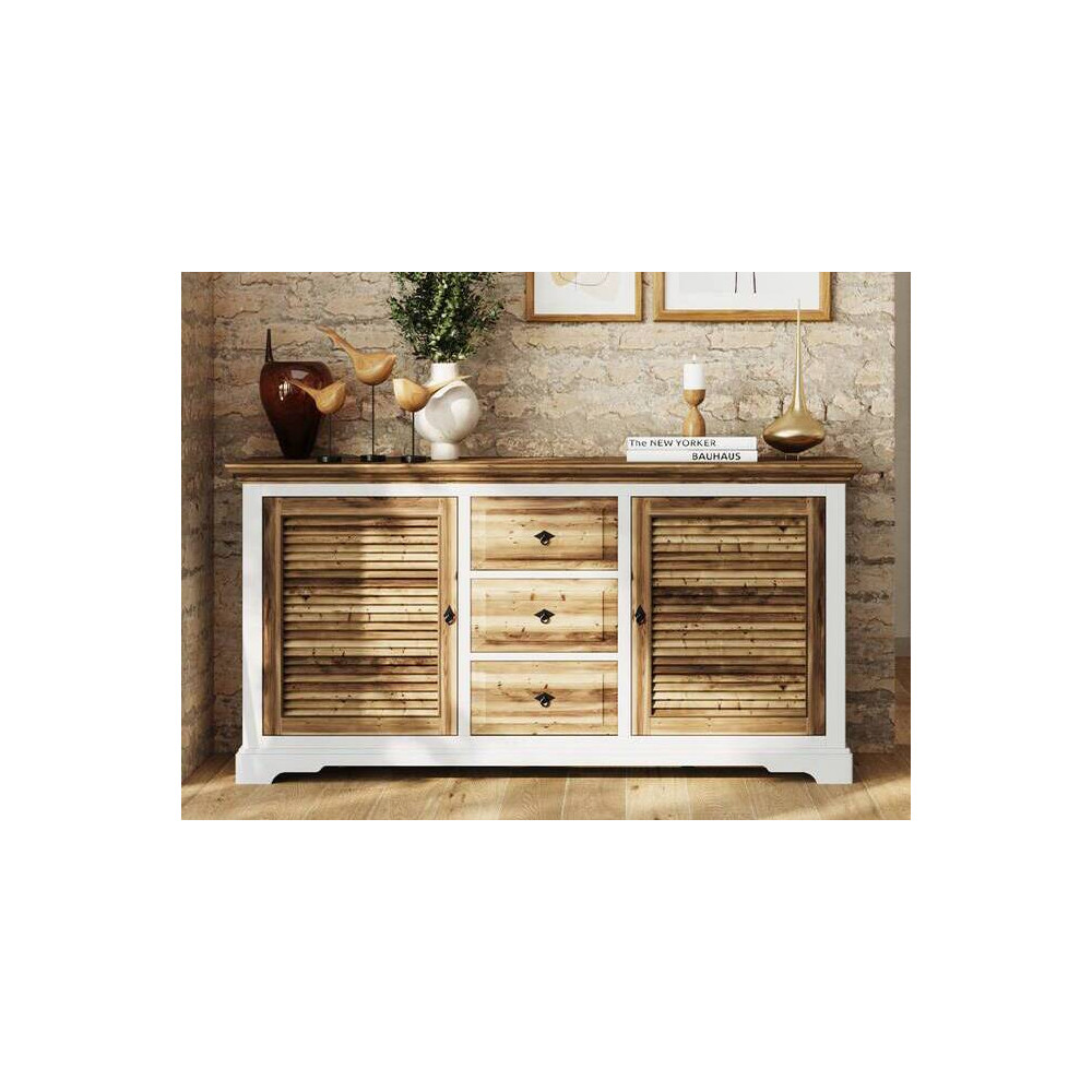 Rustikální příborník 171 cm Bounty recyklovaná borovice MDF