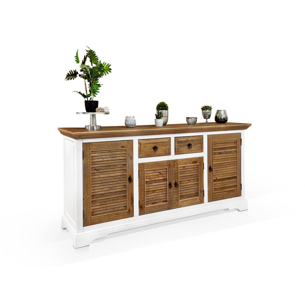 Dřevěný příborník 200 cm Bounty II recyklovaná borovice MDF