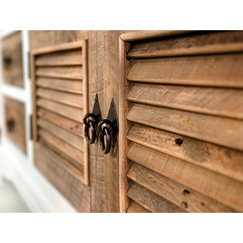 Stolek pod TV z masivu Bounty recyklovaná borovice MDF