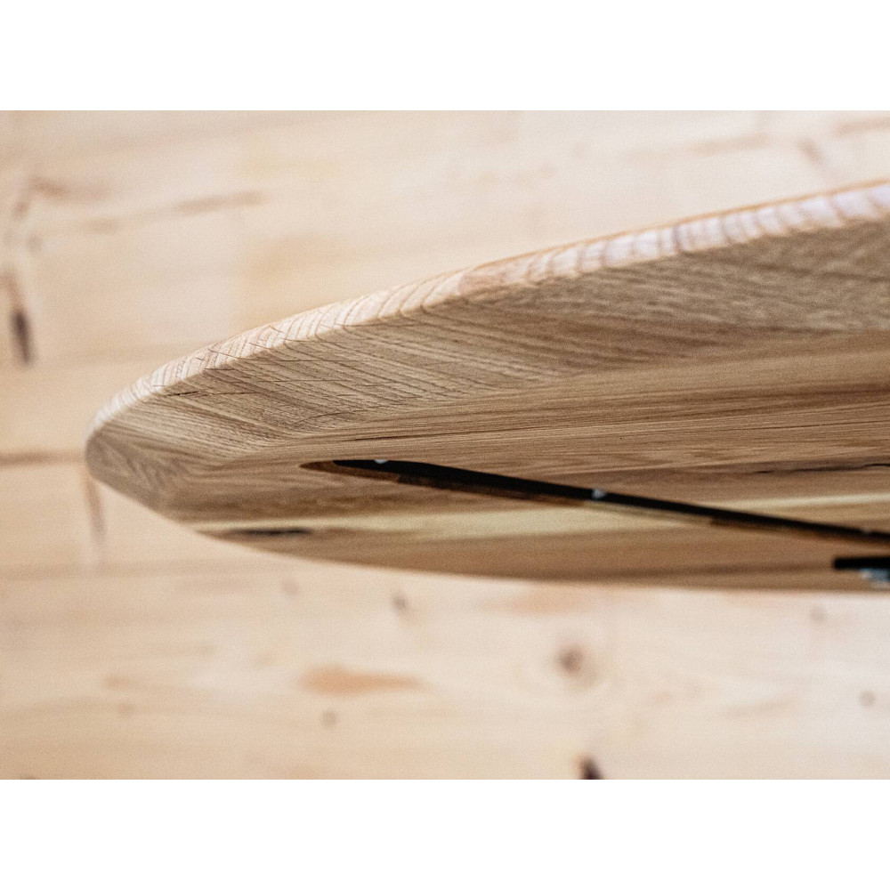 Kulatý jídelní stůl masiv Ella 120 cm dřevo dub