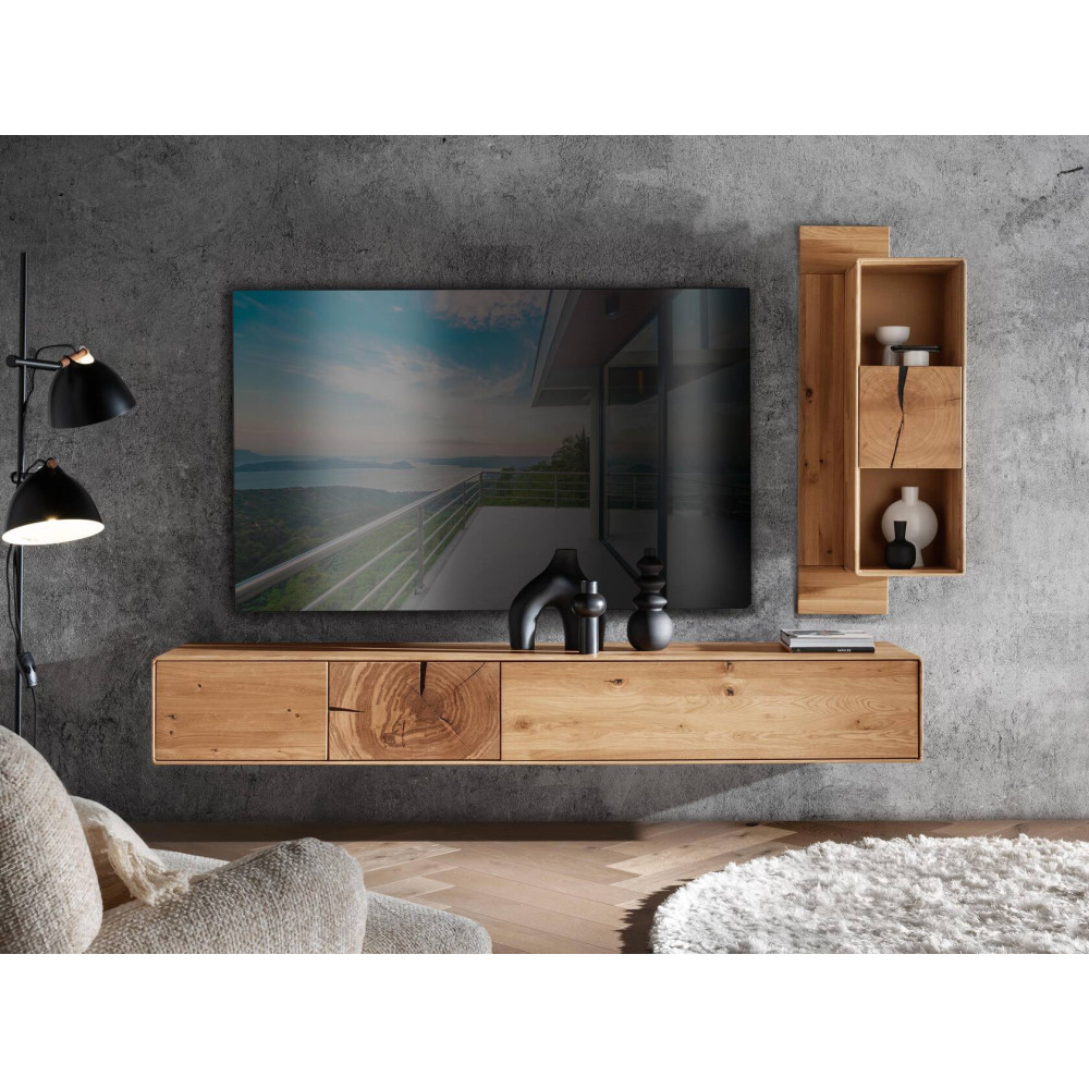 Dřevěná police na stěnu Lyon divoký dub