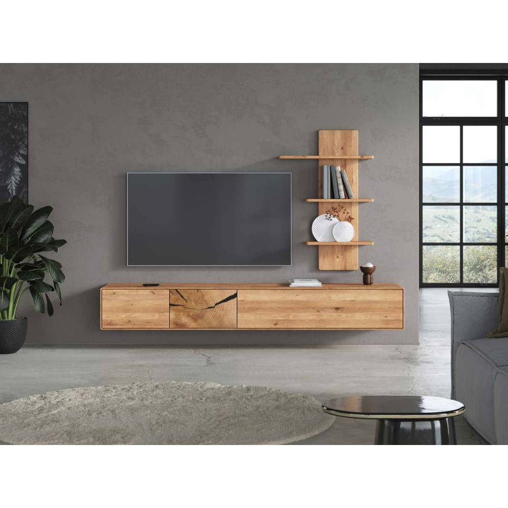 Stolek pod TV z masivu 220 cm Lyon divoký