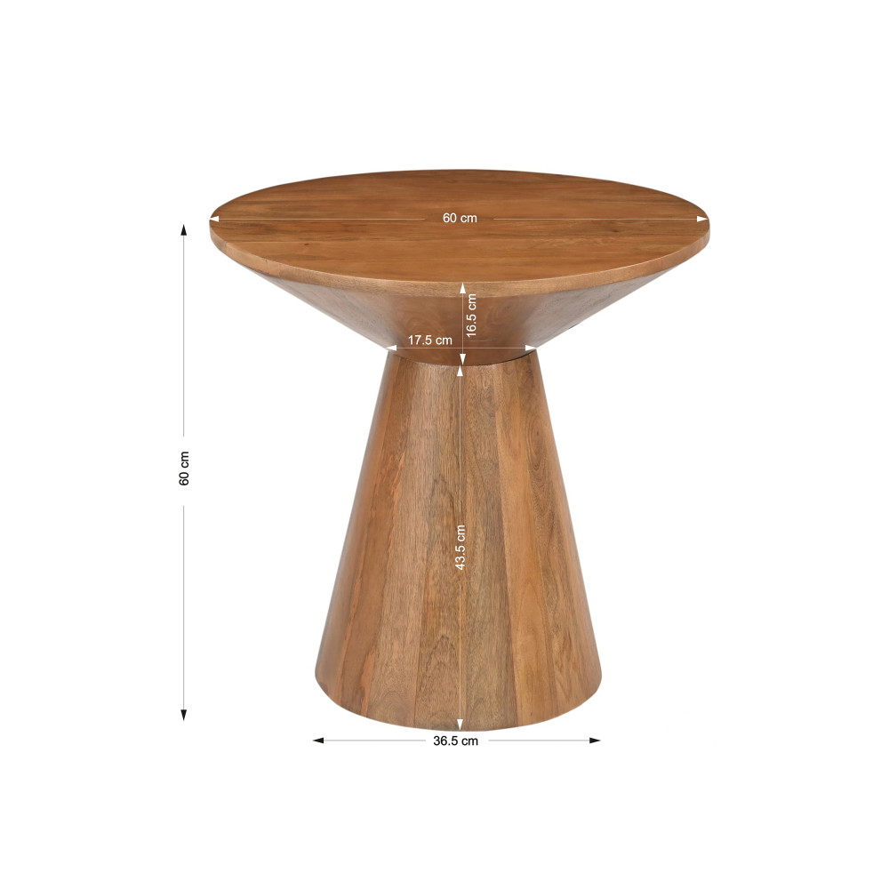 Dřevěný odkládací stolek Geneva 60 cm mango