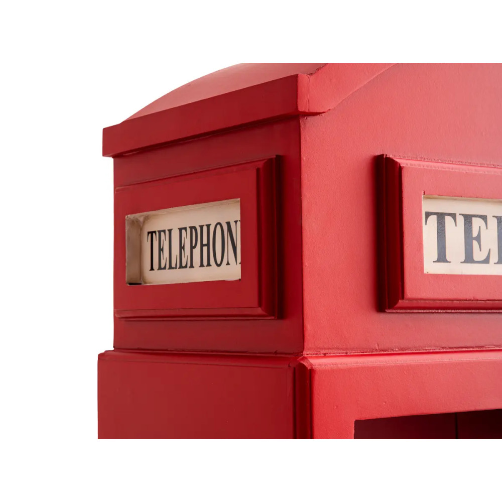 Bücherregal Telefonzelle rot