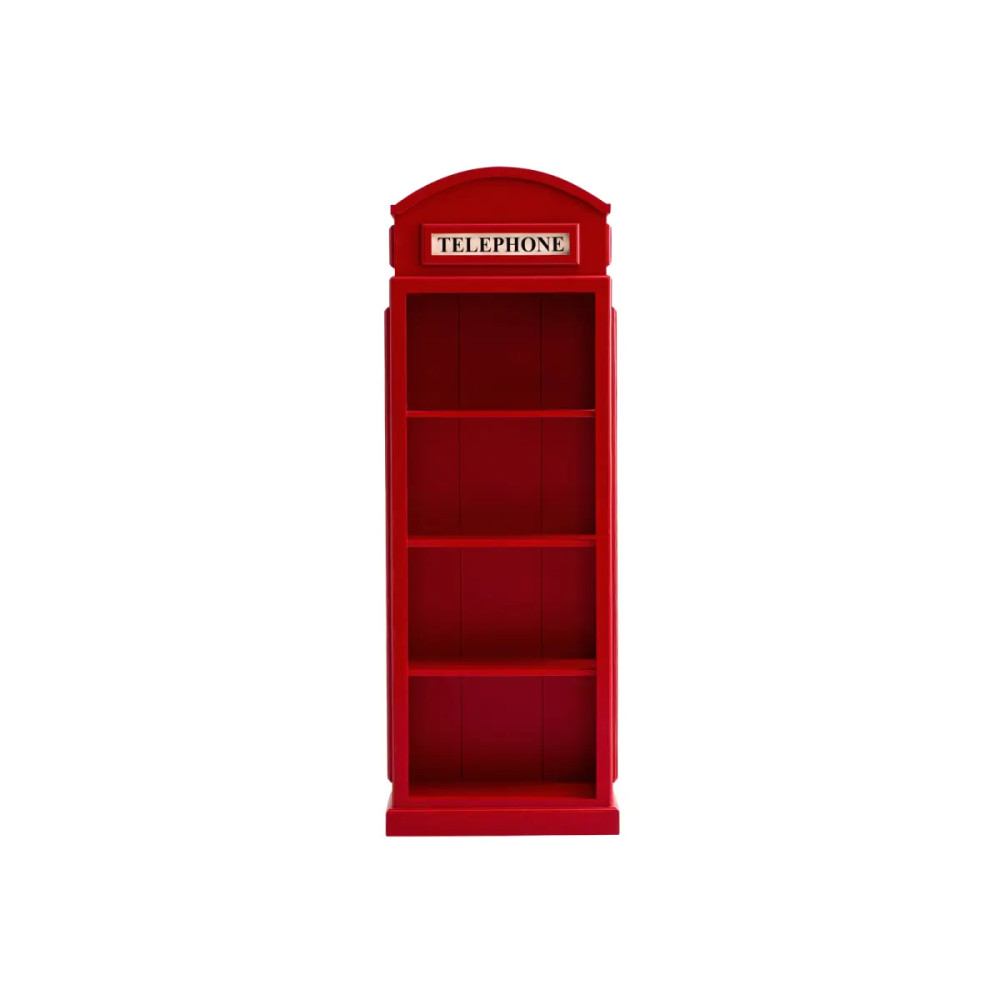 Bücherregal Telefonzelle rot