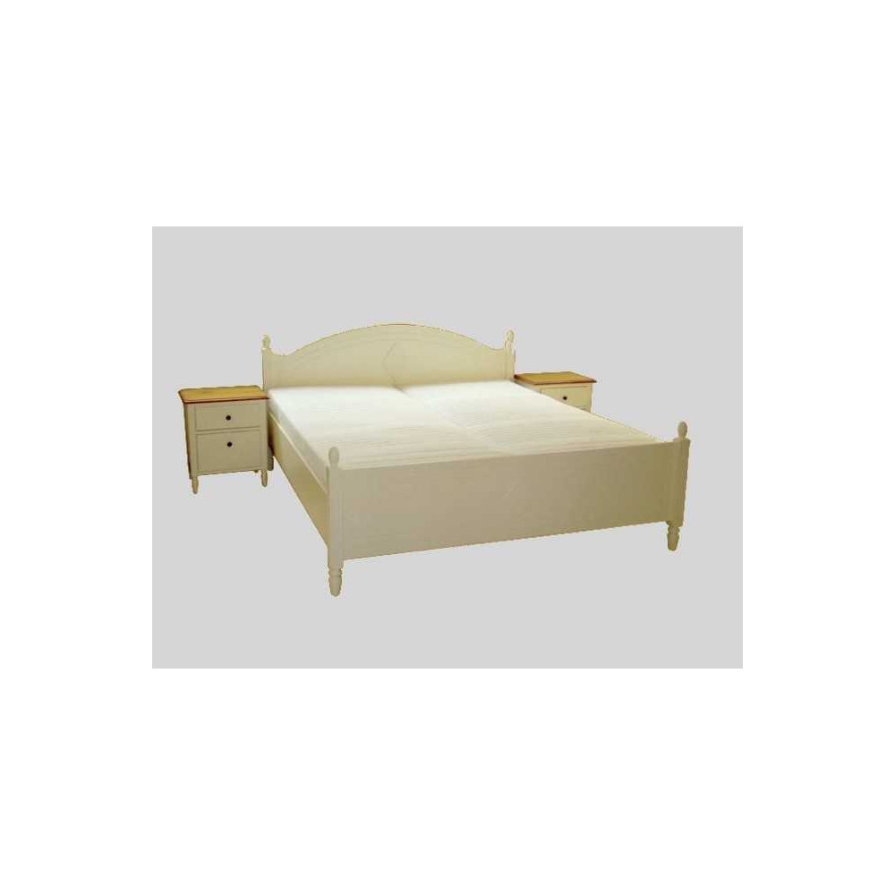 Bílá dřevěná postel 180x200 Swedish Blond borovice