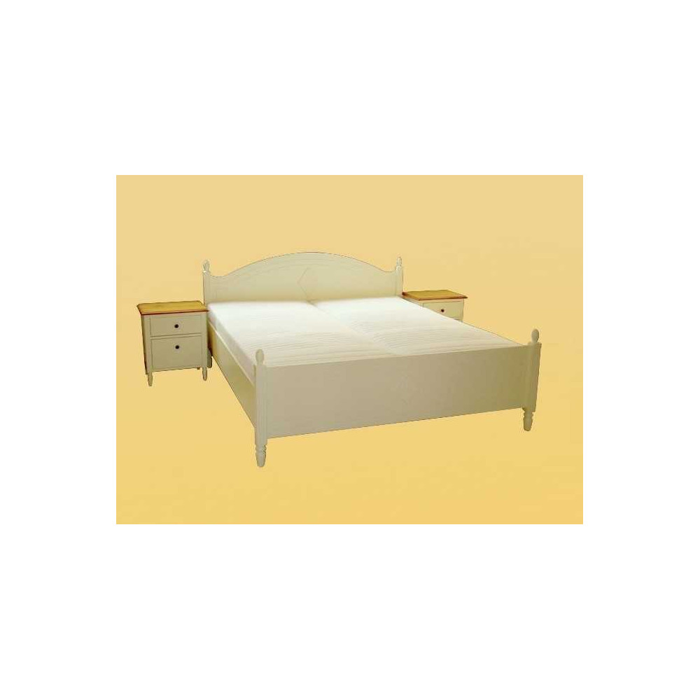 Bílá dřevěná postel 180x200 Swedish Blond borovice