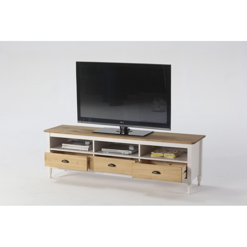 Dřevěný TV stolek 158 cm Marckeric Joyce borovice