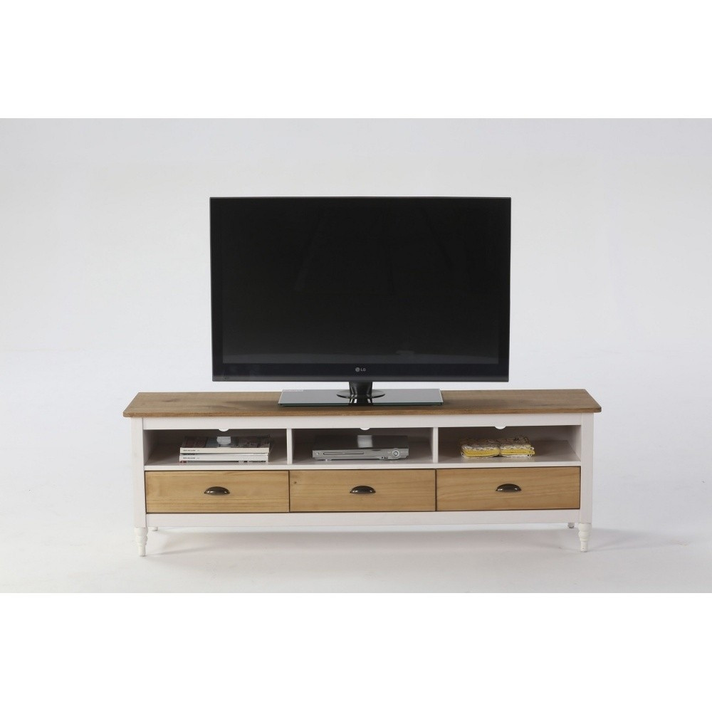 Dřevěný TV stolek 158 cm Marckeric Joyce borovice
