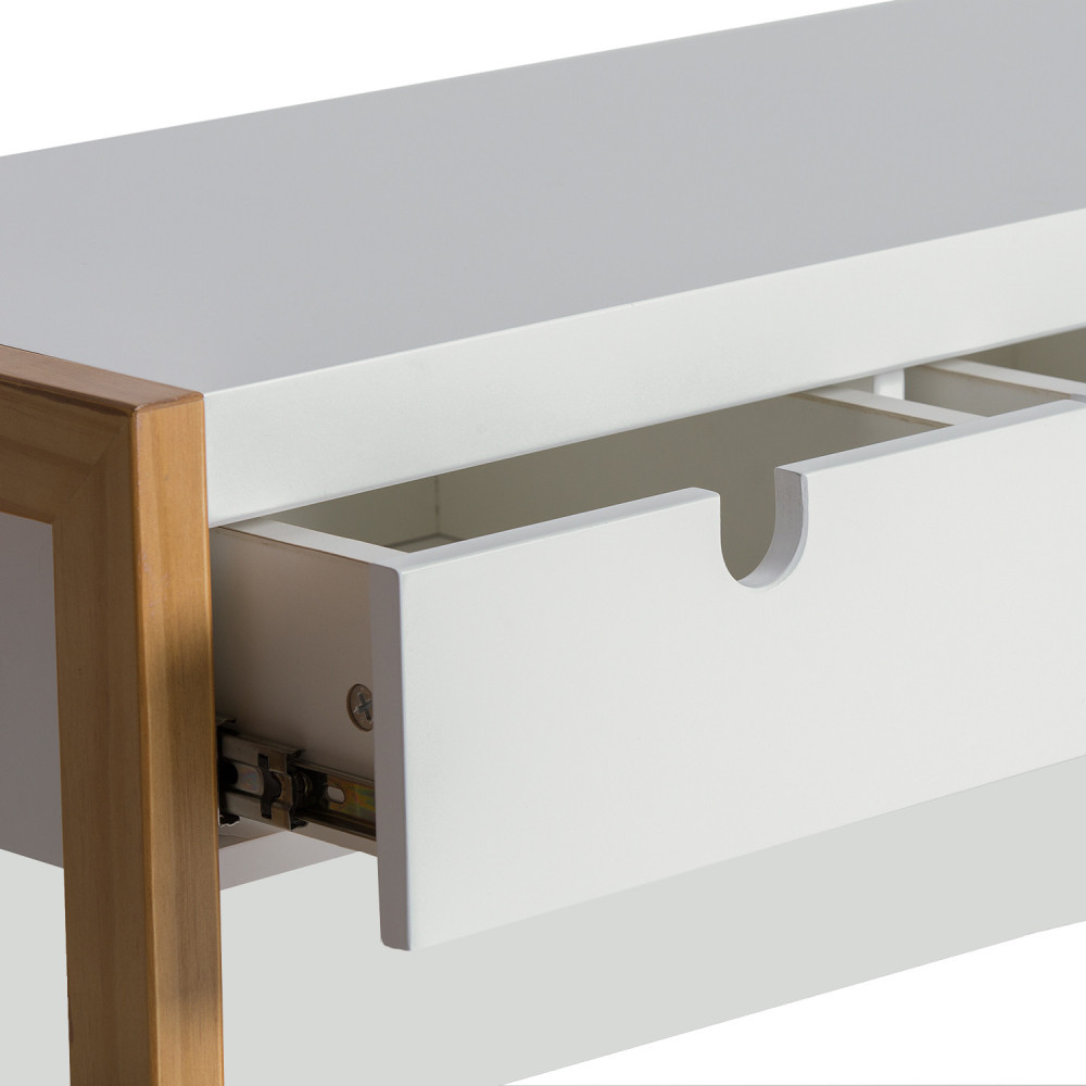 Bílý konzolový stolek Marckeric Quare MDF borovice