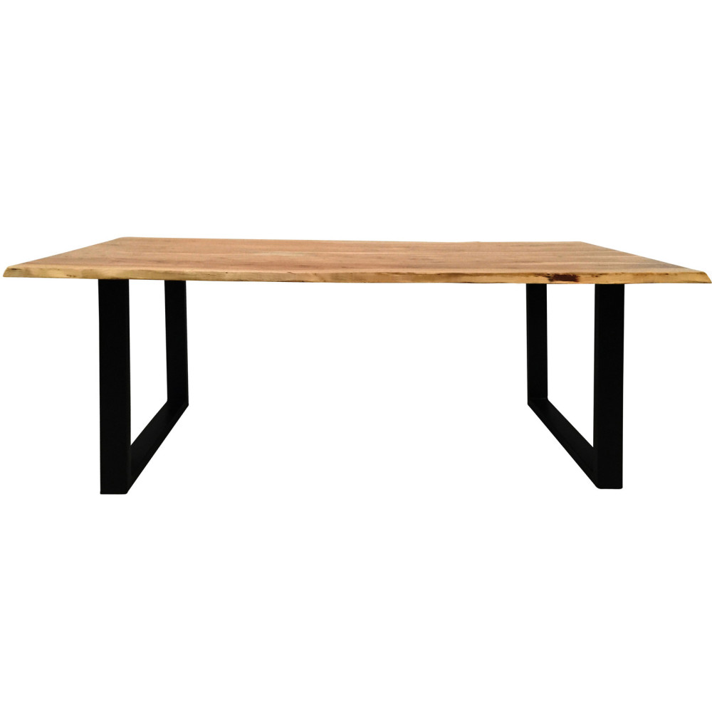 Jídelní stůl 180x90 masiv černá ocel Andrea