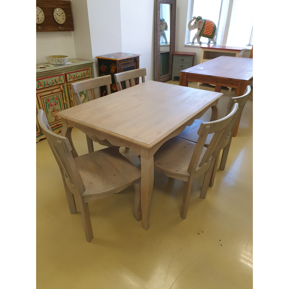 Dřevěný jídelní set Arya 175x90 mango