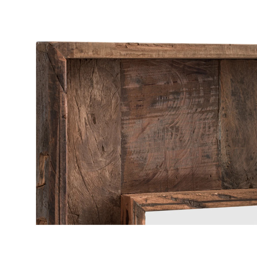Zrcadlo s háčky 160x50 Oldwood recyklované dřevo
