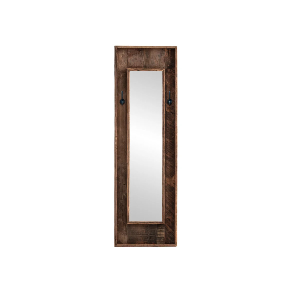 Zrcadlo s háčky 160x50 Oldwood recyklované dřevo
