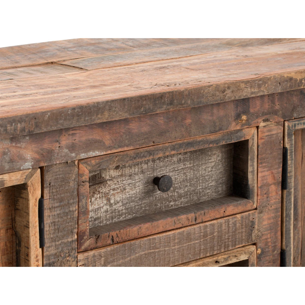 Stolek pod TV masiv 200 cm Oldwood recyklované dřevo