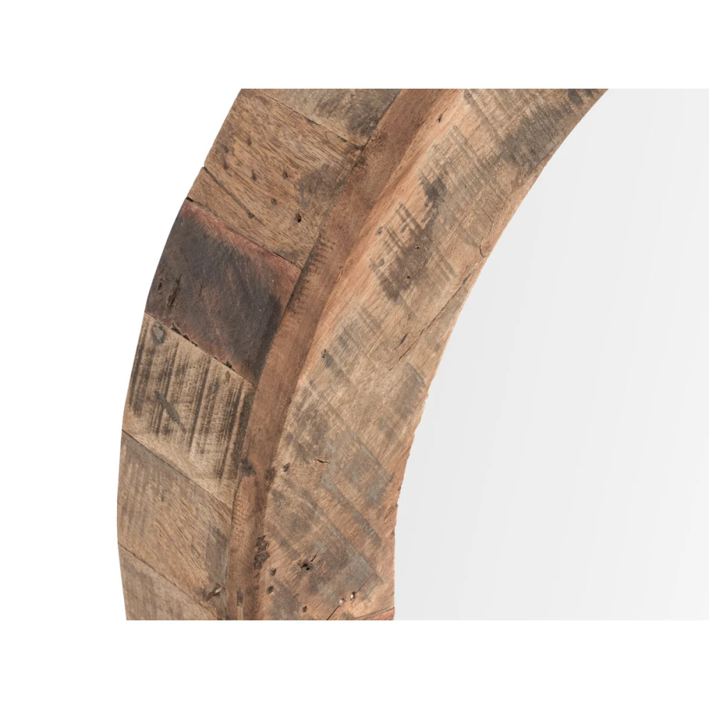 Kulaté zrcadlo 60 cm Oldwood recyklované dřevo
