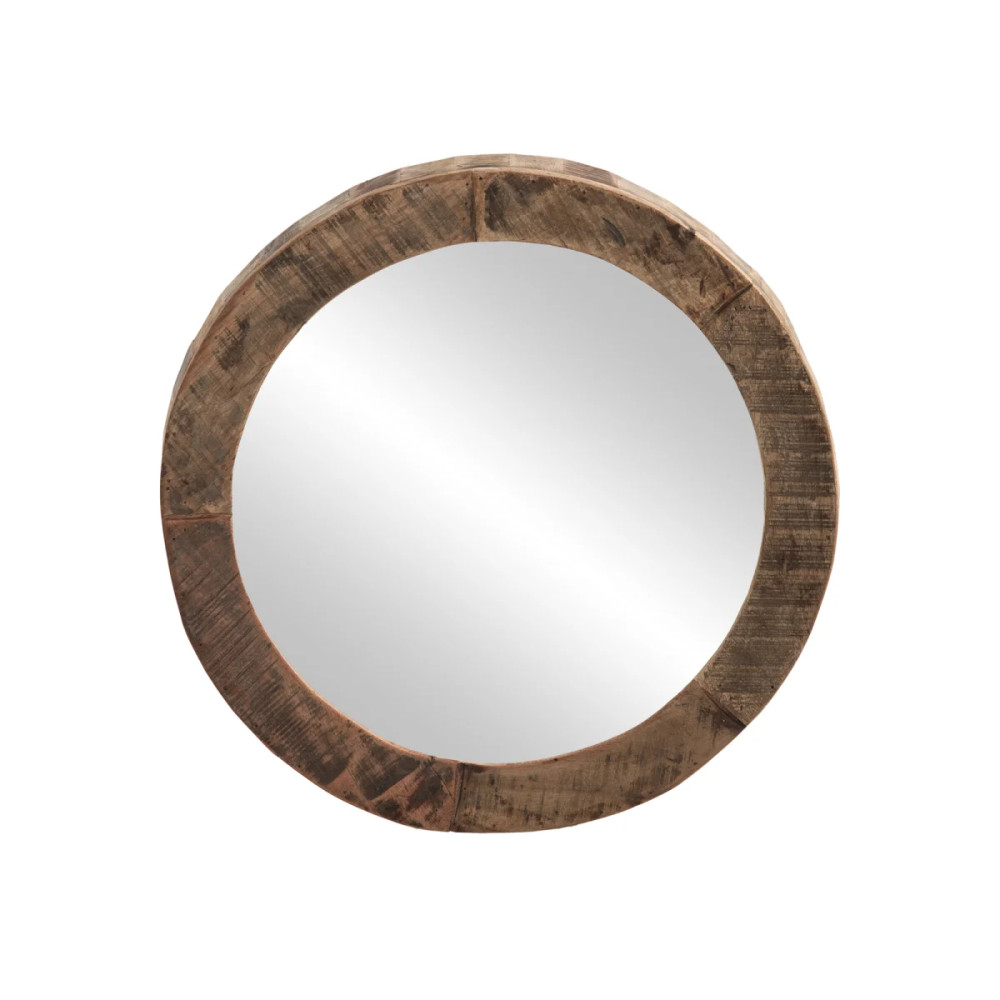 Kulaté zrcadlo 60 cm Oldwood recyklované dřevo