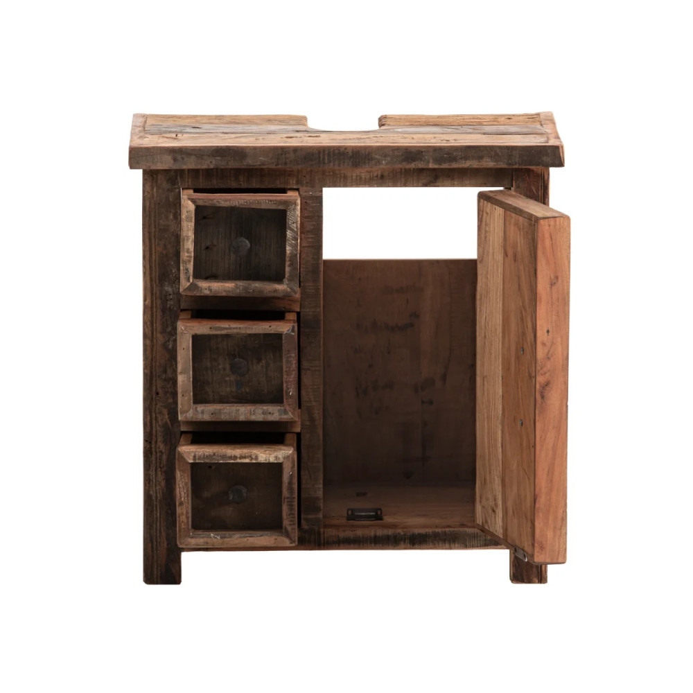 Skříňka pod umyvadlo masiv Oldwood recyklované dřevo