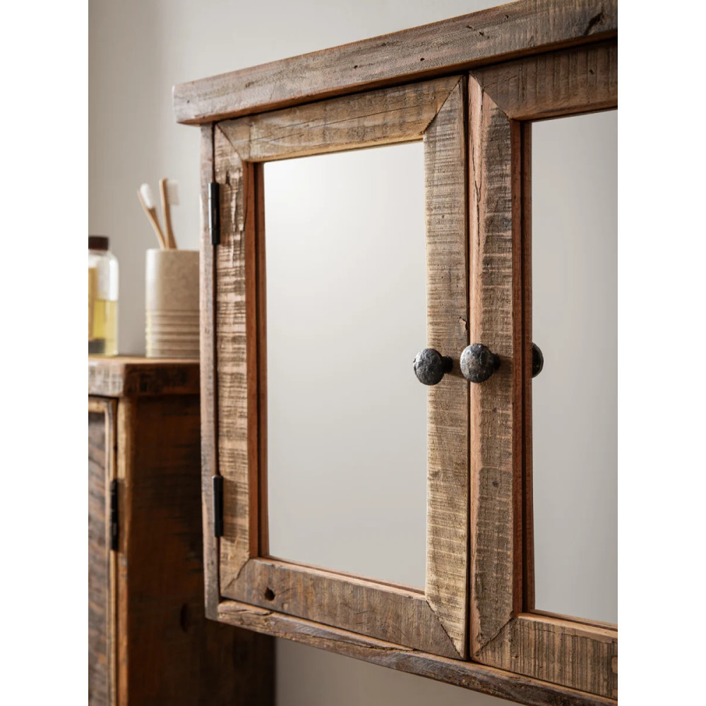 Koupelnová zrcadlová skříňka 60x45 Oldwood recyklované dřevo