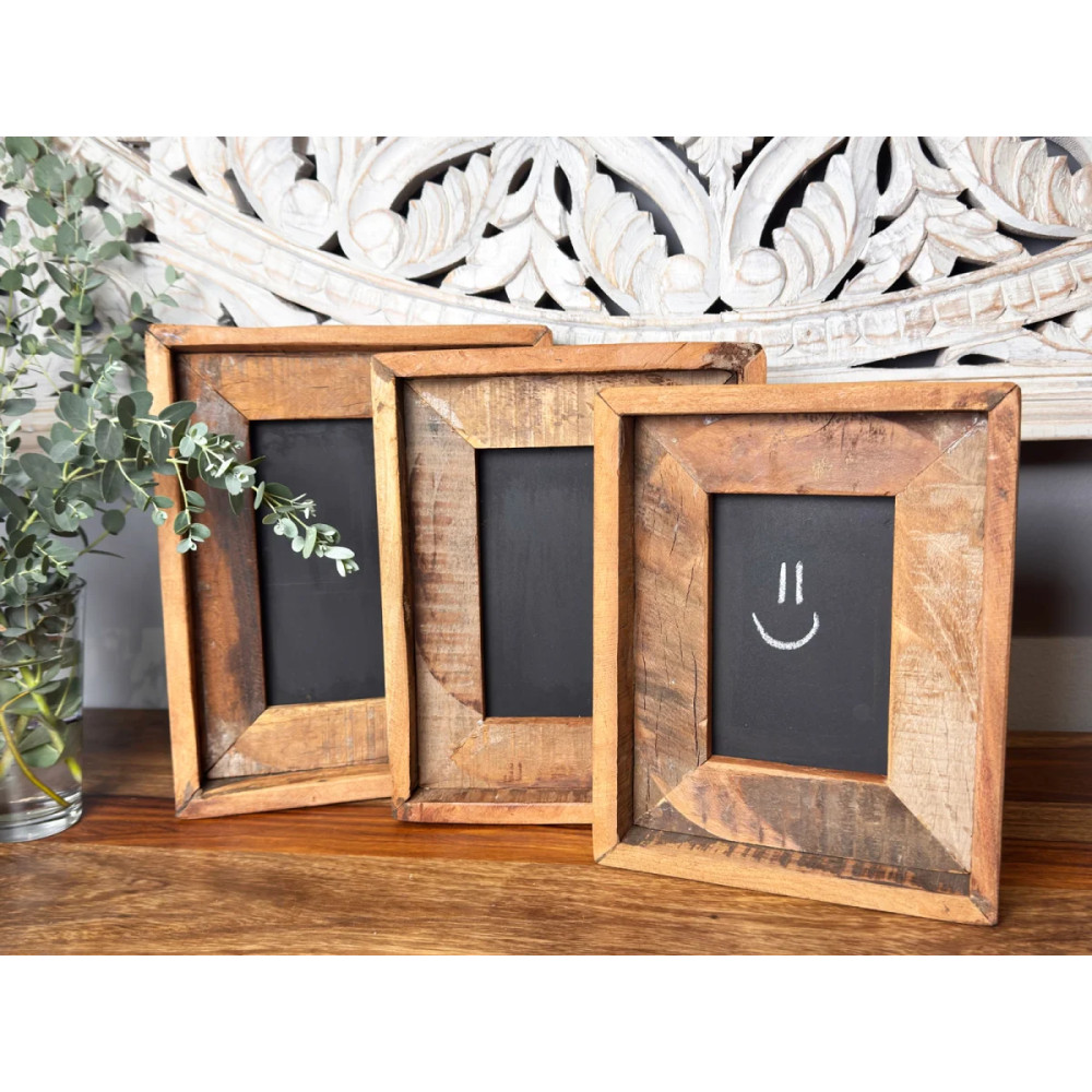 Set 3 menších fotorámečků 23x28 Oldwood masiv recyklované dřevo