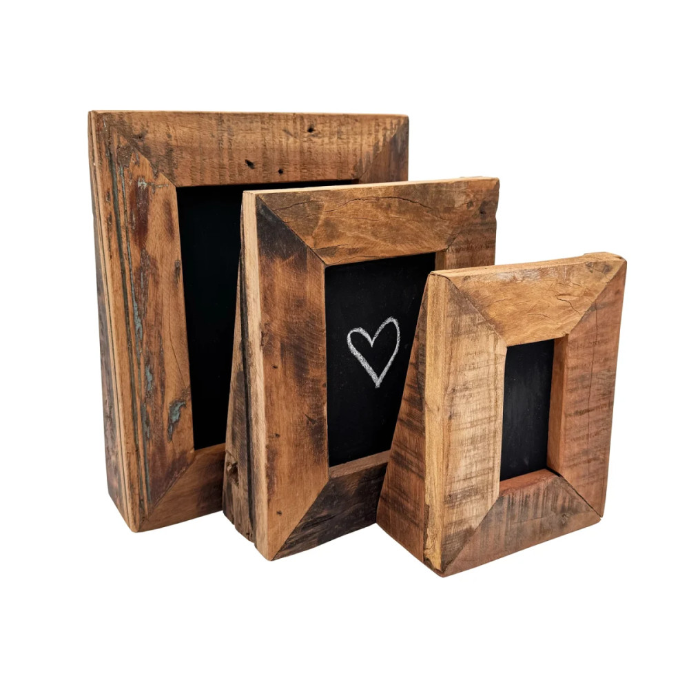 Sada 3 fotorámečků 25x30 Oldwood masiv recyklované dřevo