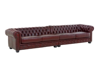 Kožená sedačka Chesterfield II 6 místná pravá kůže
