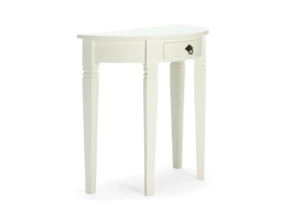 Kulatý konzolový stolek masiv Siena II bílý