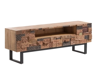 Stolek pod TV z masivu 200 cm Byzanc mango