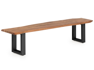 Jídelní lavice masiv 160 cm Frankfurt černé nohy