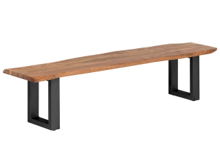 Lavice z masivu 190x40 Frankfurt černé nohy akácie