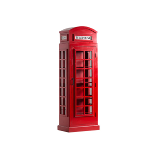 Dřevěná vitrína London II červená