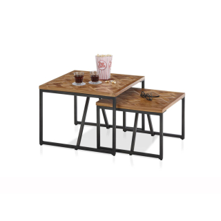 Set 2 konferenční stolek teak Luana