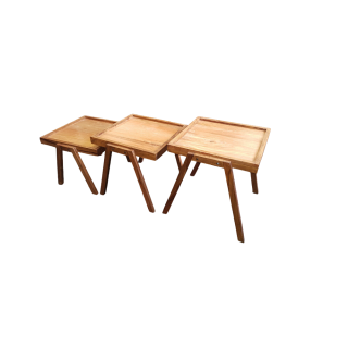 Set 3 odkládacích stolků Margao palisandr